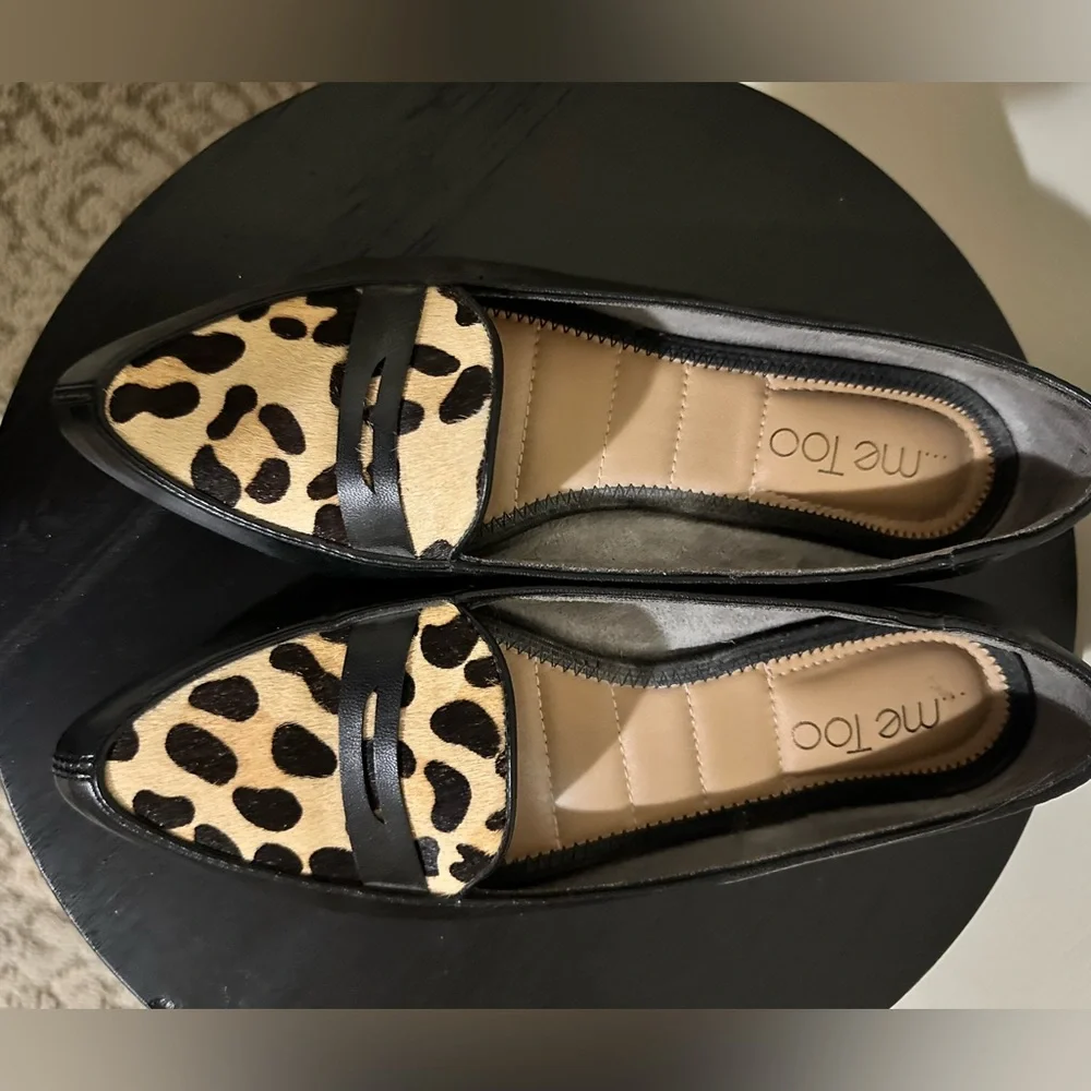Me Too Black/Leopard Loafer - Picture 1 of 5
